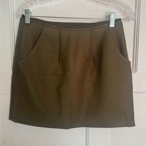 J. Crew Olive Mini Skirt